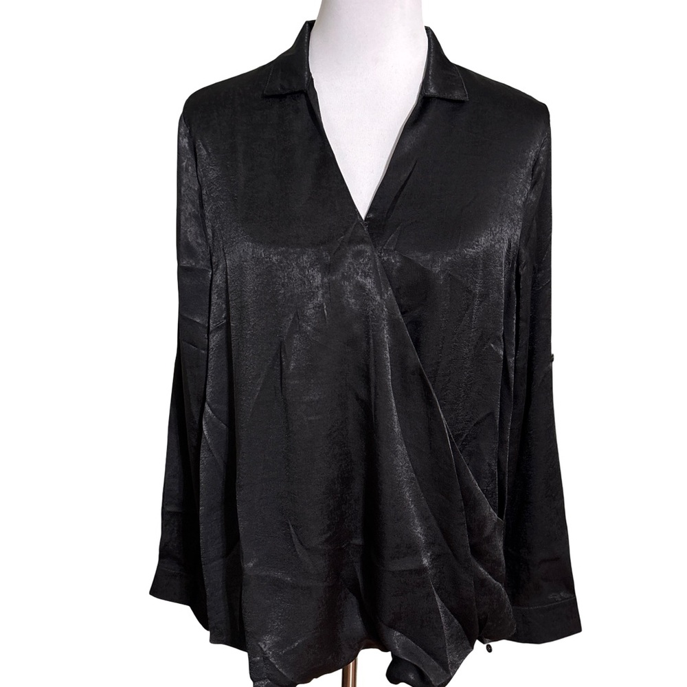 Entro Black Satin Blouse